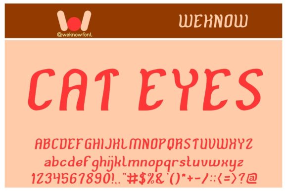 Cat Eyes: A Cool, Wavy Display Font for Crafters