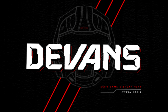 Devans: A Robotic and Futuristic Font for Creative Branding