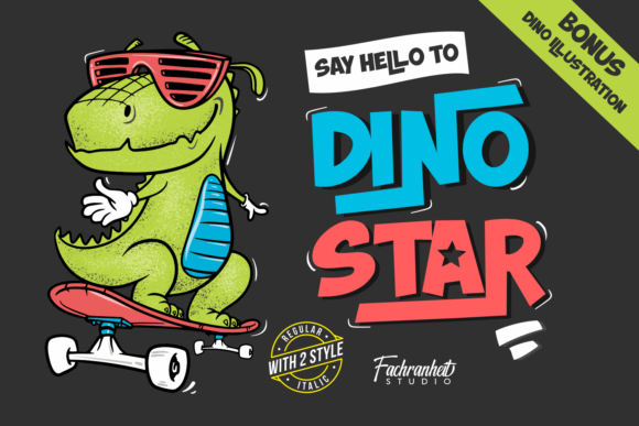 Dino Star: A Playful Display Font for Engaging Content