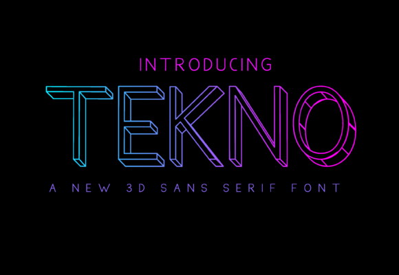 Discover Tekno: A Bold 3D Display Font for Web Design