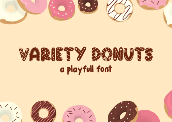 Exploring Variety Donuts: A Playful Display Typeface