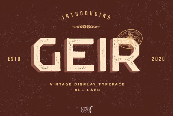 Geir: A Bold and Vintage Display Font for Editorial Design