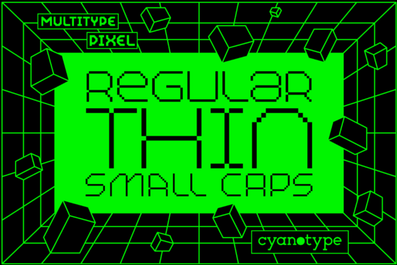 Transform Your Brand with MultiType Pixel Thin Font