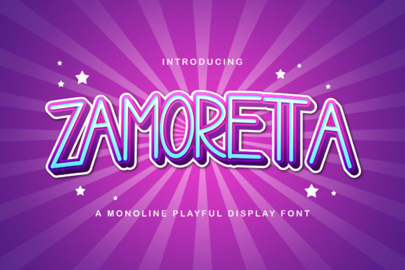 Zamoretta: A Playful Display Font for Creative Branding